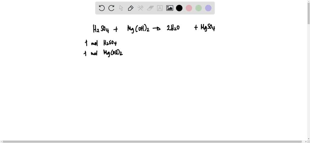 SOLVED: Mg + 2H2O -> Mg(OH)2 + H2 How many moles of H2 will be produced ...