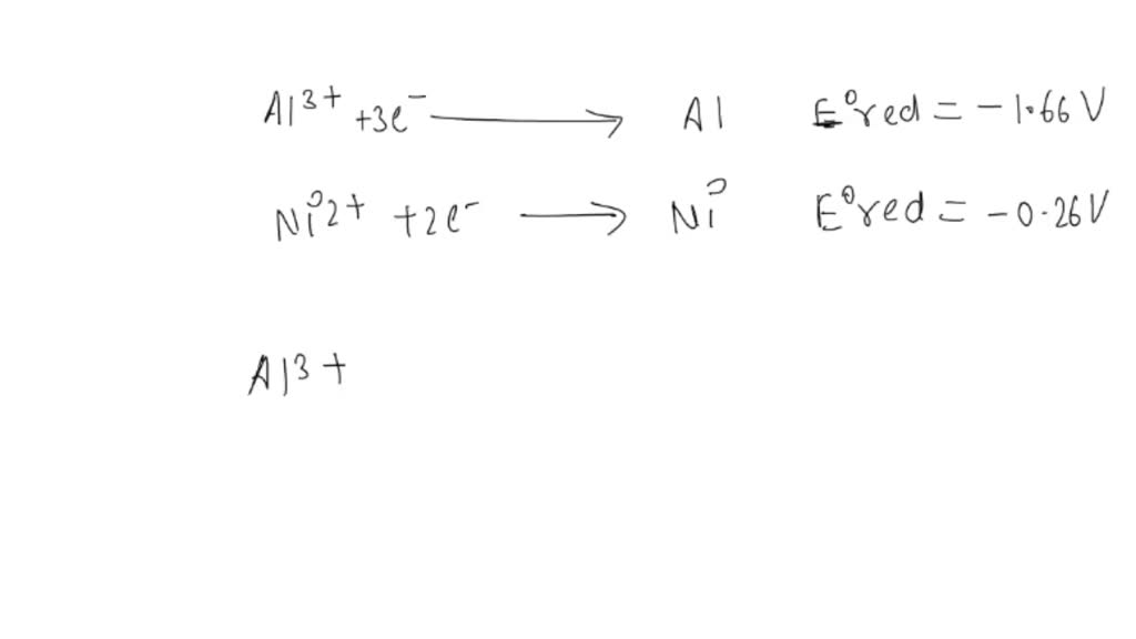 SOLVED A voltaic cell is set up at 25Â°C with the halfcells Al3+ (1.