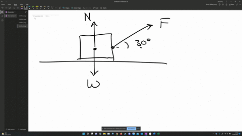 a-box-is-being-pulled-across-a-level-floor-by-a-rope-attached-to-the-box-the-rope-is-pulling-partly-upward-at-an-angle-of-30-degrees-to-the-horizontal-in-this-circumstance-a-the-normal-force-92424