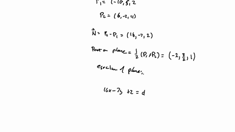 find-an-equation-of-the-plane-that-contains-all-the-points-that-are-equidistant-from-the-given-points-10-5-2-6-2-4-i-know-that-to-do-this-problem-you-need-a-normal-vector-to-the-plane-and-a-point-on-t
