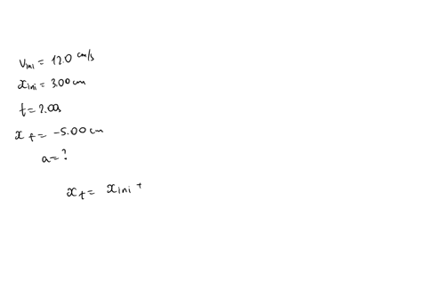 an-object-moving-with-uniform-acceleration-has-a-velocity-of-120-cms-in-the-positive-x-direction-when-its-x-coordinate-is-300-cm-if-its-x-coordinate-200-s-later-is-500-cm-what-is-its-acceler-90494