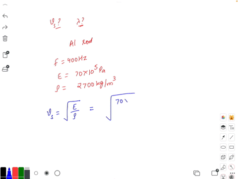 determine-the-speed-of-sound-through-an-aluminium-rod-and-the-wavelength-of-the-sound-waves-produced-by-a-400hz-vibration-in-the-rod-given-that-the-elastic-modulus-of-aluminium-is-70-105-pa-and-the-de