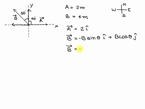 what-is-the-magnitude-of-the-cross-product-of-a-vector-of-magnitude-2-m-pointing-east-and-a-vector-of-magnitude-4-m-pointing-30-west-of-north-94451