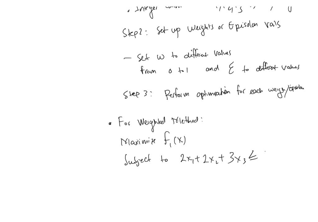 SOLVED: Consider the following bi-objective integer knapsack problem ...