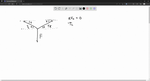 find-an-expression-for-the-tension-rope-with-weight-attached-to-its-centre-the-force-exerred-by-the-weighc-is-f-and-the-angle-made-with-the-horizontal-is-t-63365