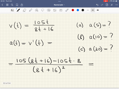 the-velocity-of-an-automobile-starting-from-rest-is-given-by-the-equation-below-where-v-is-measured-in-feet-per-second-and-t-is-the-time-in-seconds-round-your-answers-to-three-decimal-places-48695