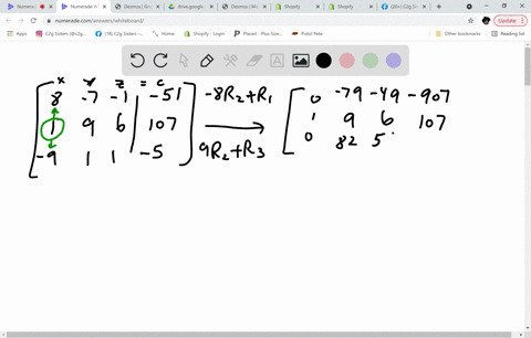 solve-for-z-only-using-matrices-and-row-equivalent-operations-your-final-matrix-must-be-in-row-echelon-form-no-decimals-8x-7y-z-51-x-9y-6z-107-9x-y-z-5-24852