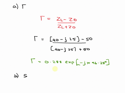 a-lossless-transmission-line-with-characteristic-impedance-of-50-q-and-electrical-length-of-0274is-terminated-by-a-load-impedance-40-j25-n-determine-tl-s-and-zin-60326