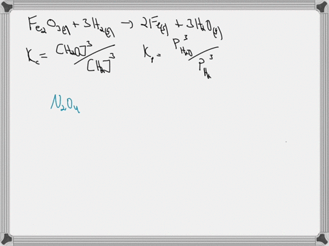 1which-is-the-correct-equilibrium-constant-expression-for-the-following-reaction-fe2o3s-3h2g-2fes-3h2og-2a-430-l-container-had-3340-moles-of-n2o4-added-to-it-when-equilibrium-was-established-the-conce