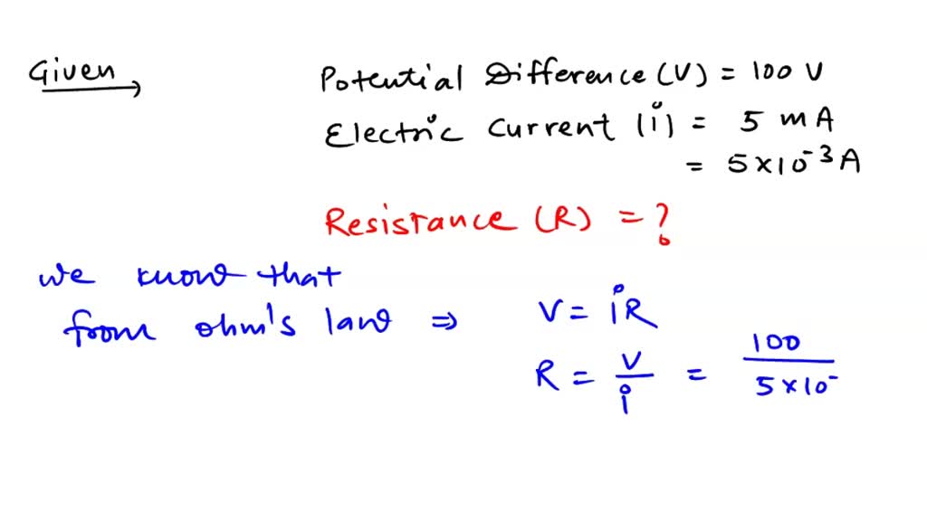 A battery of 100V is connected across a resistor and causes a electric