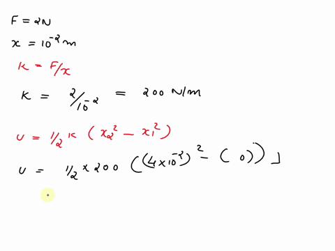 consider-the-force-displacement-data-for-a-spring-as-shown-in-the-table-below-determine-2-the-spring-constant-b-the-potential-energy-stored-when-the-spring-is-stretched-from-x0-to-x-40-cm-c-61848