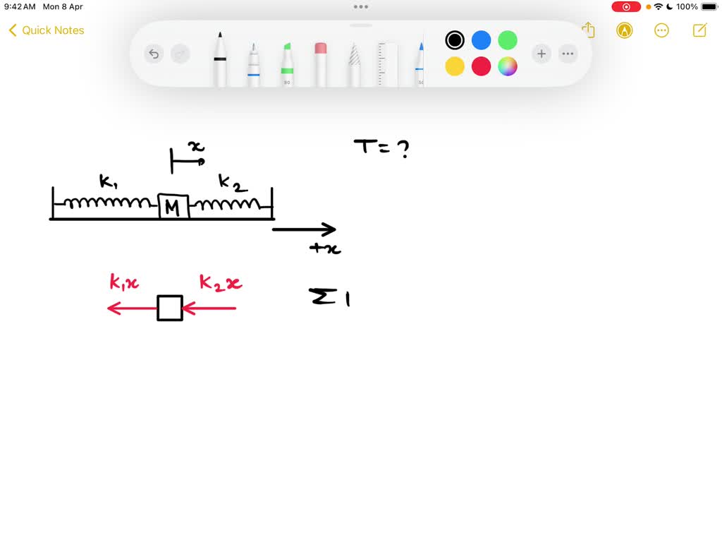 SOLVED Two springs are attached side by side to a box of mass M as