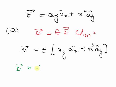 let-e-xyax-x2ay-find-a-electric-flux-density-d-b-the-volume-charge-density-v-11793