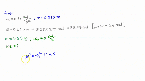 a-hollow-spherical-shell-has-mass-835-kg-and-radius-0215-m-it-is-initially-at-rest-and-then-rotates-about-a-stationary-axis-that-lies-along-a-diameter-with-a-constant-acceleration-of-0910-ra-95096