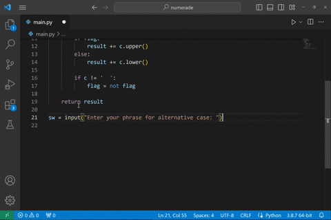 follow-these-steps-create-a-file-called-alternativepy-write-a-program-that-reads-in-a-string-and-makes-each-alternate-character-into-an-upper-case-character-and-each-other-alternate-character-a-lower