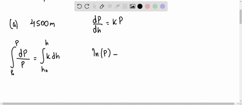 the-rate-of-change-of-atmospheric-pressure-p-with-respect-to-altitude-h-is-proportional-to-p-provided-that-the-temperature-is-constant-at-a-specific-temperature-the-pressure-is-1018-kpa-at-s-37186
