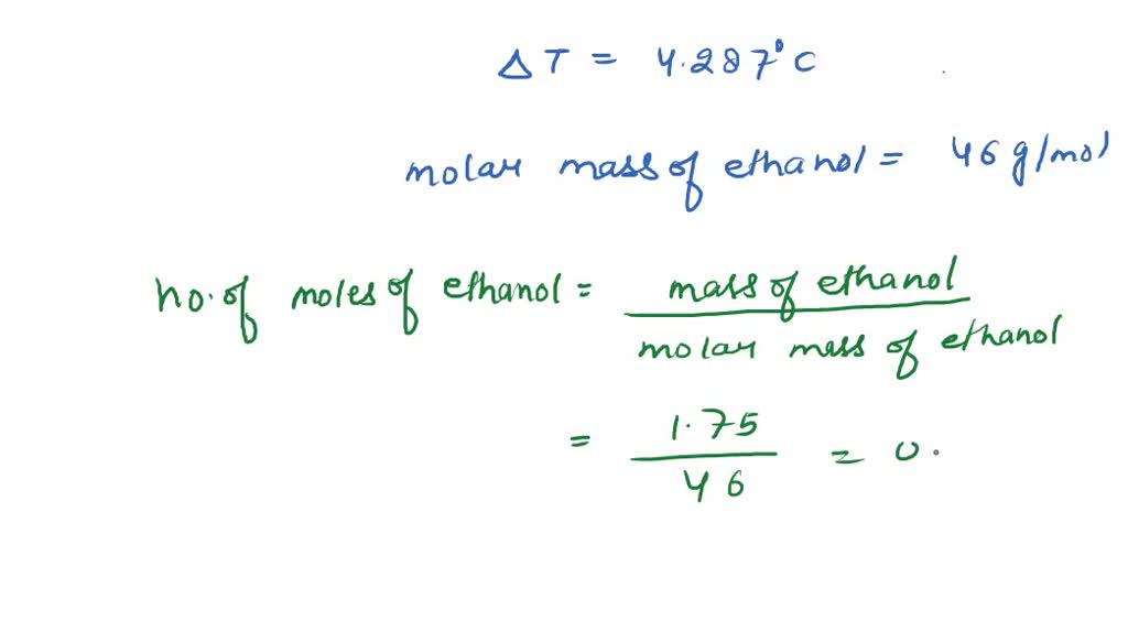 SOLVED A chemist places 1.750 g of ethanol, C2H6O, in a bomb calorimeter with a heat capacity
