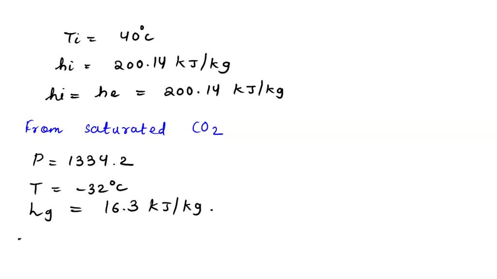 SOLVED: Carbon dioxide used as a natural refrigerant flows out of a ...