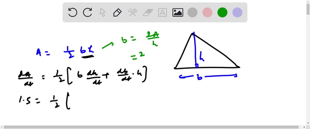 SOLVED: The altitude (i.e., height) of a triangle is increasing at a ...