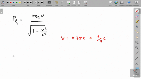 an-electron-which-has-a-mass-of-911-10-31-kg-moves-with-a-speed-of-0750c-find-the-magnitude-of-its-relativistic-momentum-and-compare-this-value-with-the-momentum-calculated-from-the-classica-44834