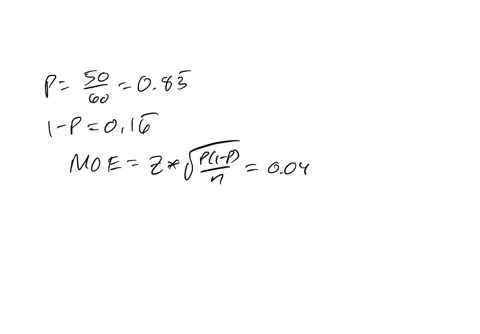 in-a-sample-of-60-stores-of-a-certain-company-50-violated-a-scanner-accuracy-standard-it-has-been-demonstrated-that-the-conditions-for-a-valid-large-sample-confidence-interval-for-the-true-p-14194