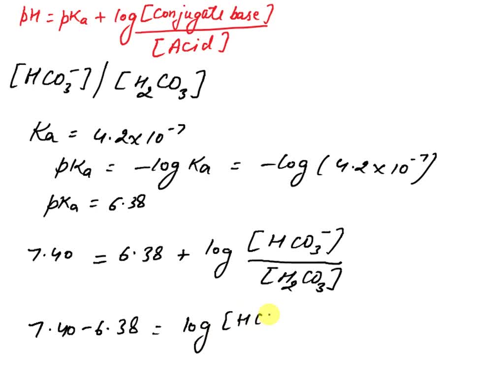 SOLVED The pH of blood plasma is 7.40. The principal buffer system in