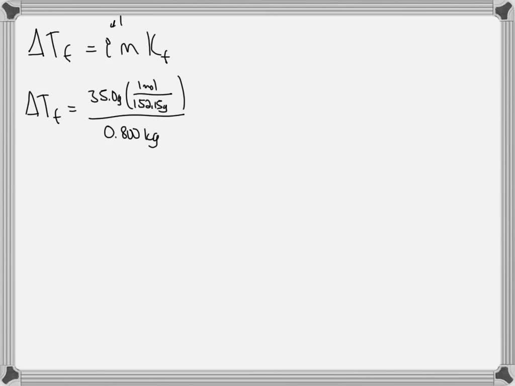 SOLVED Calculate the freezing point of solution of 1.73 g of caffeine