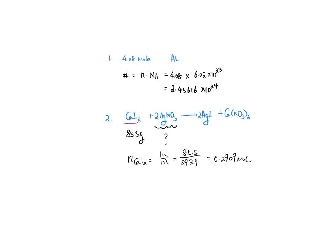 SOLVED Given the balanced chemical equation 2 Ag I2 2 AgI