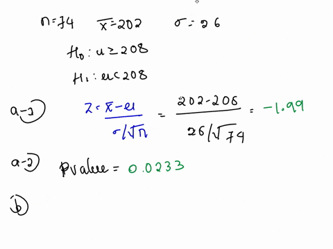 10-consider-the-following-hypotheses-ho-p-2-208-ha-p-208-a-sample-of-74-observations-results-in-sample-mean-of-202-the-populalion-standard-deviation-is-known-to-be-26-you-may-find-it-useful-61724