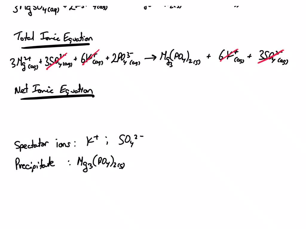 SOLVED magnesium sulfate and potassium phosphate (potassium produces