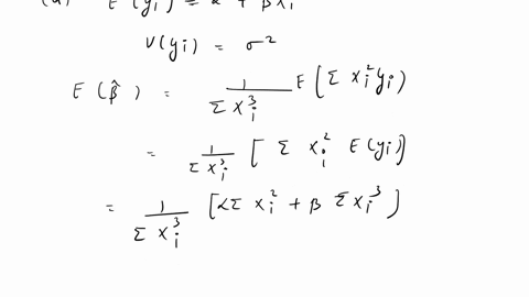 consider-the-following-bivariate-regression-model-yi-xi-ui-for-i-1n-the-regressor-is-stochastic-and-exhibits-variability-in-the-sample-ie-ni1xi-x-2-0-the-error-term-ui-is-iid-with-mean-zero-14355