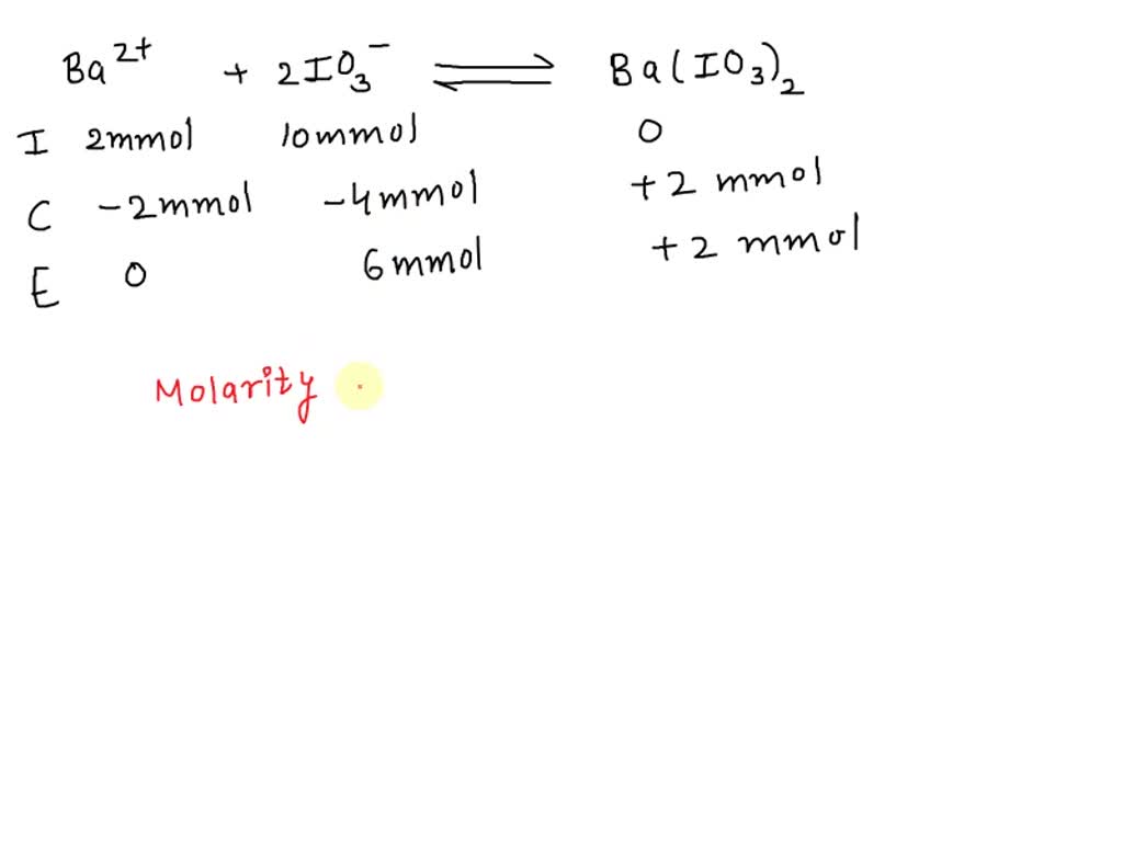 SOLVED: Calculate The Solubility Of Ba(IO3)2 In A Solution, 60% OFF