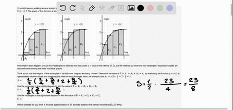 point-person-walking-along-straight-path-has-her-velocity-in-miles-per-hour-at-time-given-by-the-function-dt-0251-st2-1-2-the-graph-of-this-function-is-also-given-each-of-the-three-diagrams-79737