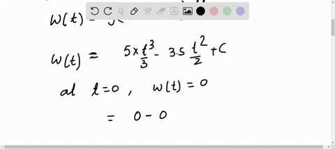 the-angular-acceleration-of-wheel-given-as-a-function-of-time-is-5t2-_-35twhere-a-is-in-radians-per-second-squared-and-t-is-in-seconds-if-the-wheel-starts-from-rest-0-w-0-determine-formula-f-37512