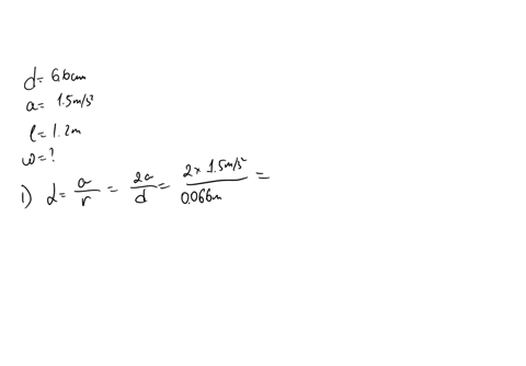a-long-string-is-wrapped-around-a-66-cm-diameter-cylinder-initially-at-rest-that-is-free-to-rotate-on-an-axle-the-string-is-then-pulled-with-a-constant-acceleration-of-15-ms2-until-12-m-of-s-31305