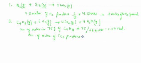 1-given-the-reaction-n2-g-h2-g-nh3-g-if-450-moles-of-hydrogen-are-reacted-with-excess-nitrogen-how-many-moles-of-ammonia-will-be-formed-2-given-the-reaction-c4h8-g-o2-g-co2-g-h2o-g-how-many-69098