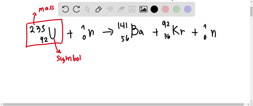 Solved: In The Fission Reaction 235u + 1n -> 92kr + 141ba, The Number 