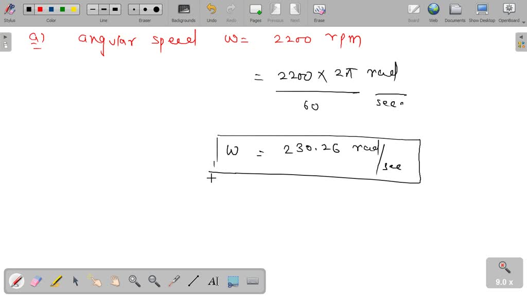 SOLVED (a) A grinding wheel 0.35m in diameter rotates at 220 rpm. Calculate its angular