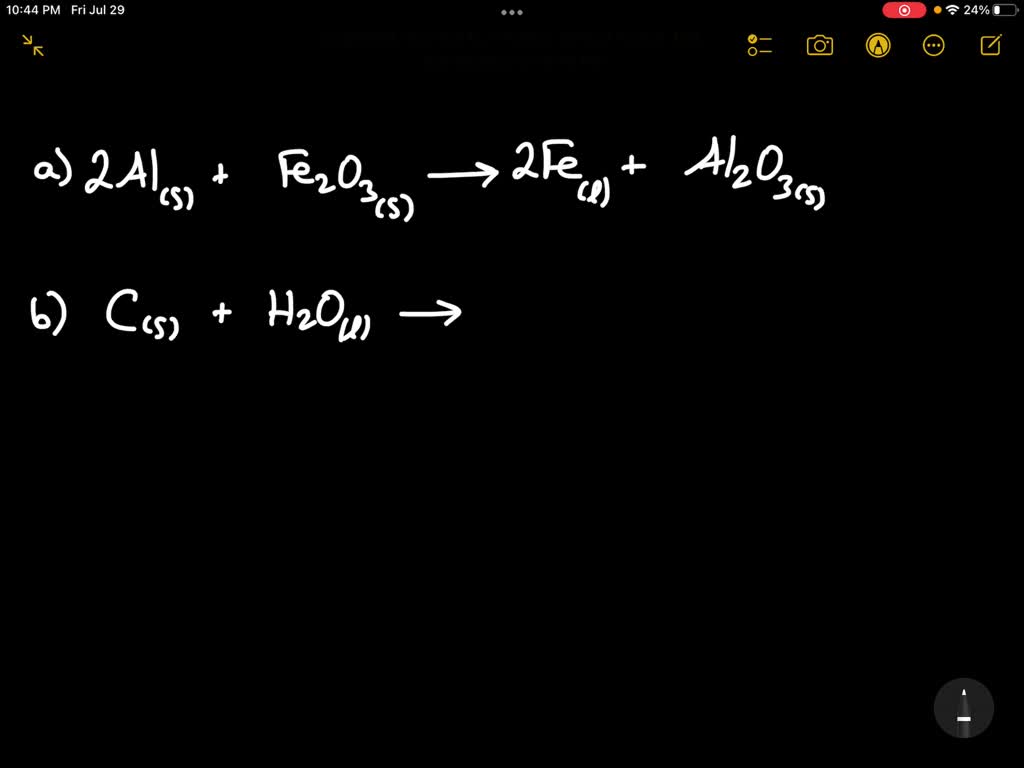 SOLVED Write balanced chemical equations for the following reactions