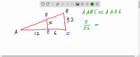 the-triangles-shown-are-similar-find-the-exact-length-of-x-32-12-22-36-54-3-15173