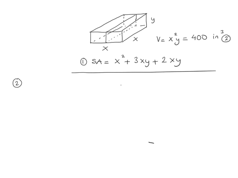 27-surface-area-an-open-rectangular-box-of-volume-400-cubic-inches-has-a-square-base-and-partition-down-the-middle-see-fig-10-find-the-dimensions-of-the-box-for-which-the-amount-of-material-99718
