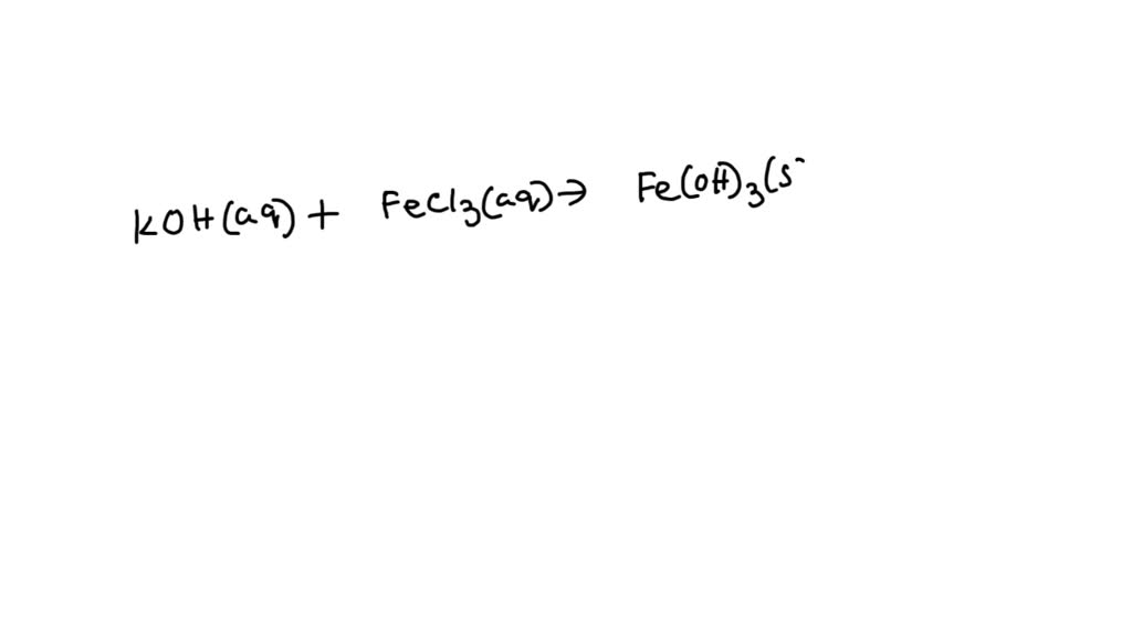 SOLVED Write the balanced chemical equation for the reaction of