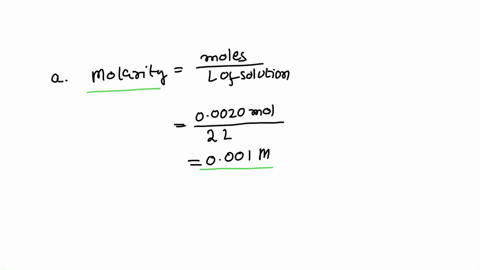 00020-mole-sample-of-hcl-is-dissolved-in-water-to-make-2000-ml-of-solution-show-your-work-if-formulas-and-calculations-are-required-a-determine-the-molarity-of-the-solution-b-the-h3o-since-h-41735