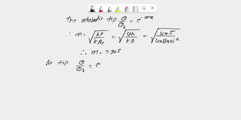 consider-a-cylindrical-fin-of-uniform-cross-section-assume-that-the-length-and-the-diameter-of-the-fin-are-16-cm-and-8-cm-respectively-temperature-and-convection-coefficient-of-air-are-25-c-26046