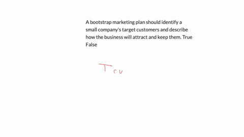 a-bootstrap-marketing-plan-should-identify-a-small-companys-target-customers-and-describe-how-the-business-will-attract-and-keep-them-true-false