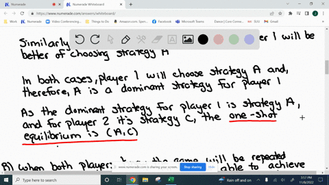 use-the-following-normal-form-game-to-answer-the-questions-below-player-2-strategy-c-d-player-1-a-40-40-100-15-b-15-100-55-55-a-identify-the-one-shot-nash-equilibrium-choose-one-bc-ad-ac-bd-71823