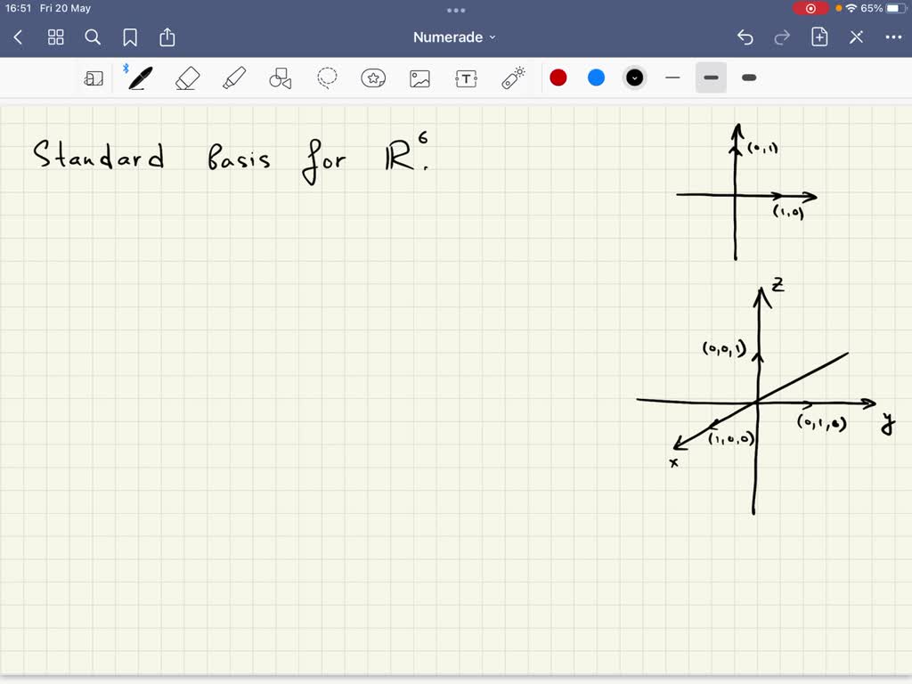 SOLVED Write the standard basis for the vector space. R6