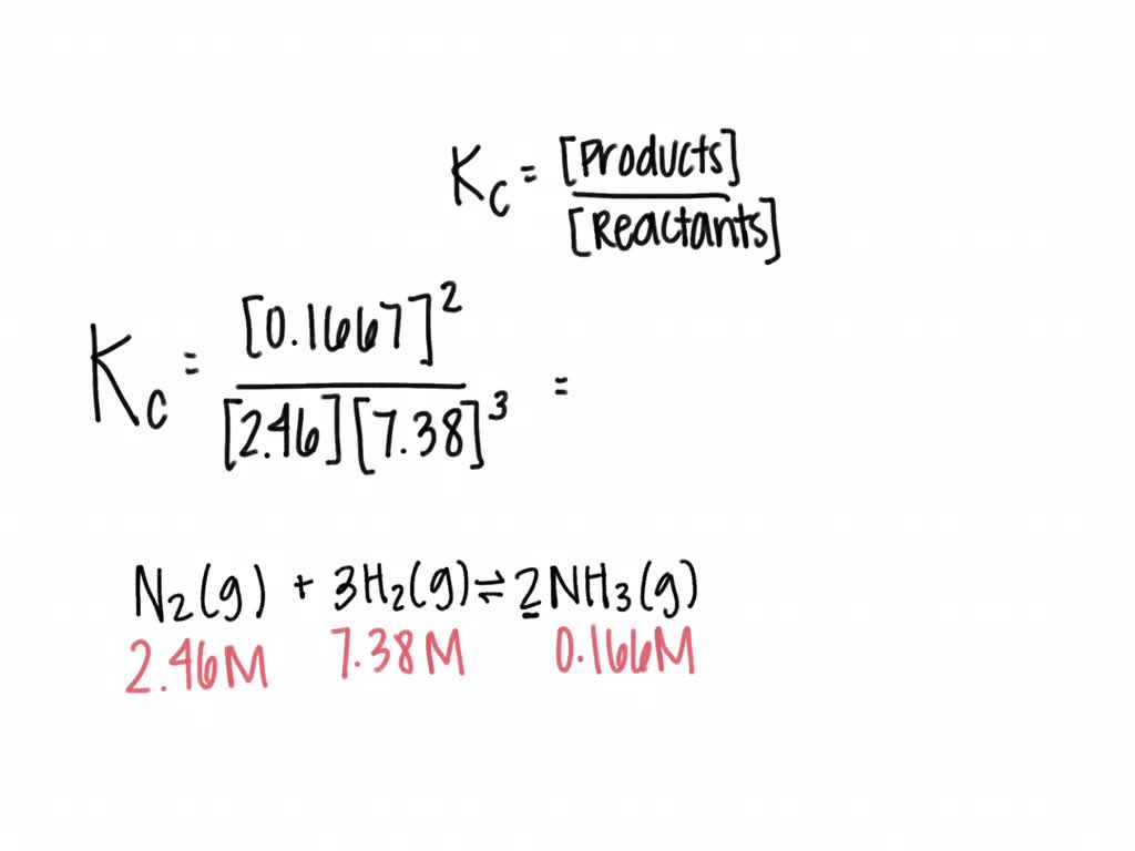 SOLVED: Consider the following reaction: N2 (g) + 3H2 (g) âŸ· 2NH3 (g ...