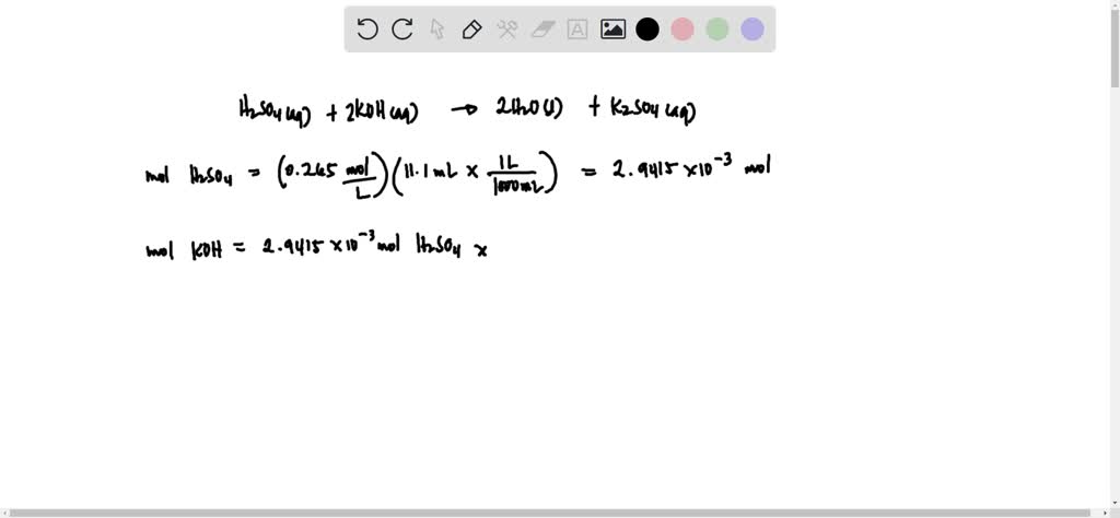 SOLVED: The balanced equation for the neutralization reaction of ...