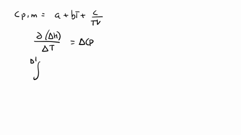 part-a-the-approximate-empirical-expression-for-variation-of-molar-heat-capacity-at-constant-pressure-cpm-with-temperature-is-given-by-cpm-a-bt-t2-1-calculate-the-change-in-molar-enthalpy-ah-89077